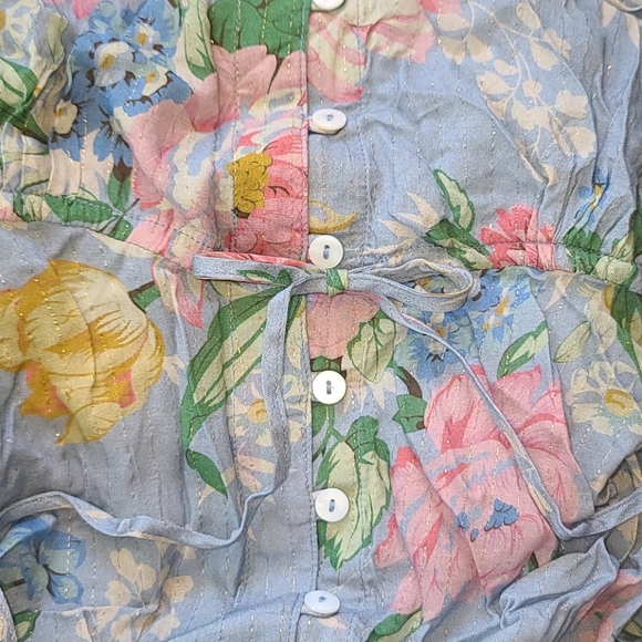 New Auguste Backless Delilah Bloom Dress Blue M 10 - Picture 10 of 13